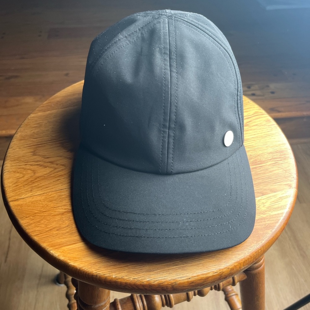 Passium Performance Cap Hat Black Leather Sweatband Ventilated Adjustable